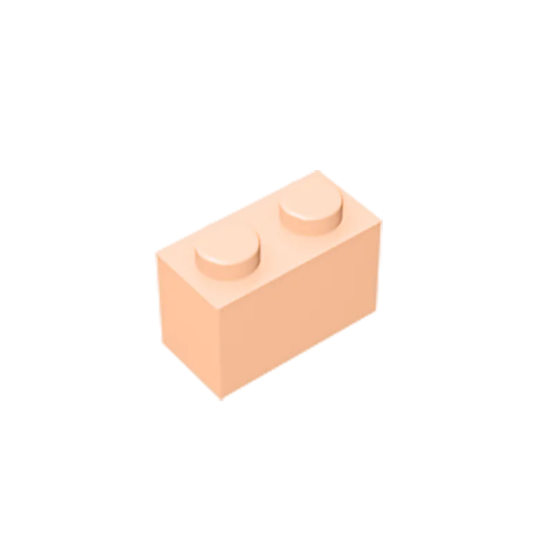 Educational Assemblage Gobricks Brick 1 x 2 without Bottom Tube | Compatible with Leg lifestyle view