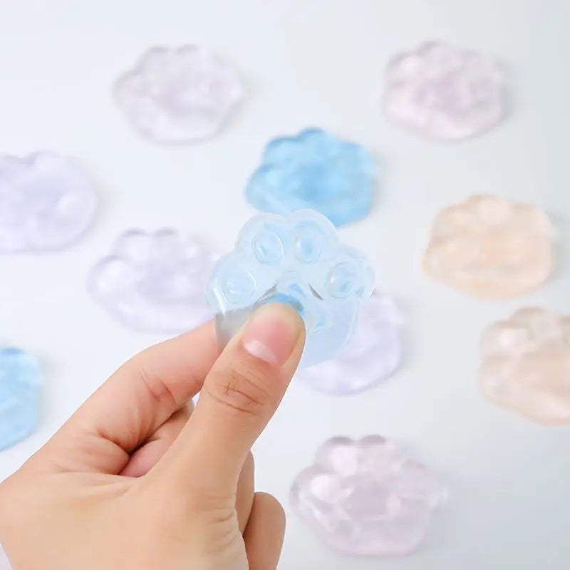 5/10/20PCS Kawaii Cat Paws Sticky Squeeze Toys Soft Realistic Glitter Cat Paws Transp alternate view