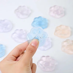 5/10/20PCS Kawaii Cat Paws Sticky Squeeze Toys Soft Realistic Glitter Cat Paws Transp alternate view