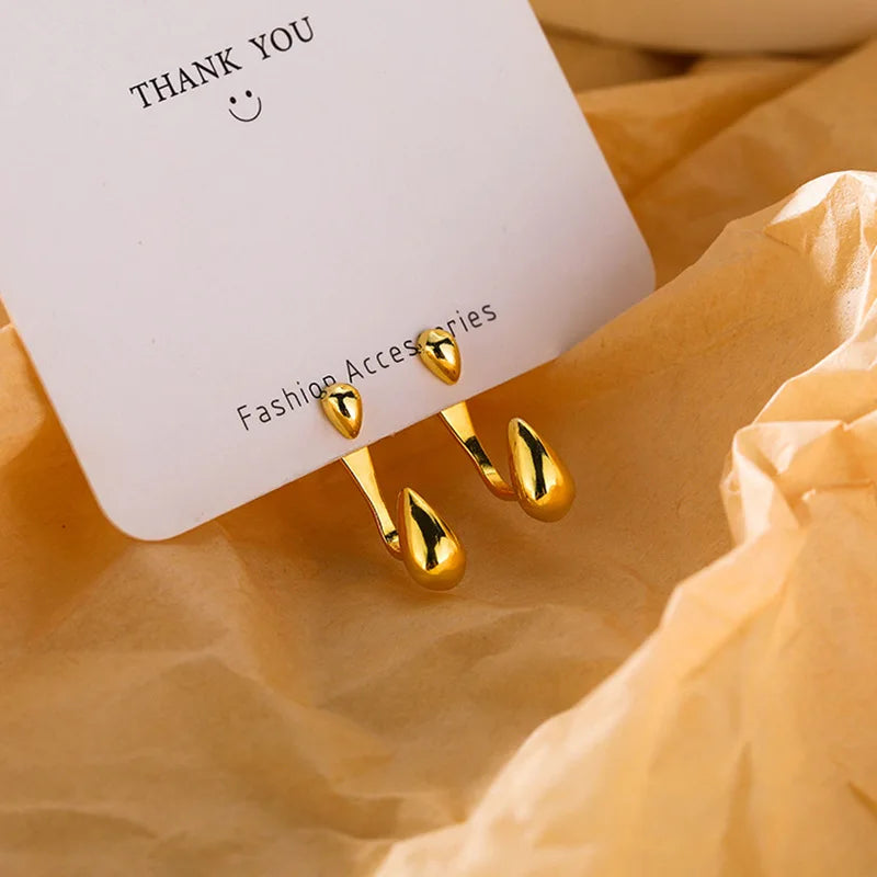 2025 New Cool Liquid Metal Geometric Irregular Zircon Earrings for Woman Man Asymmetr alternate view