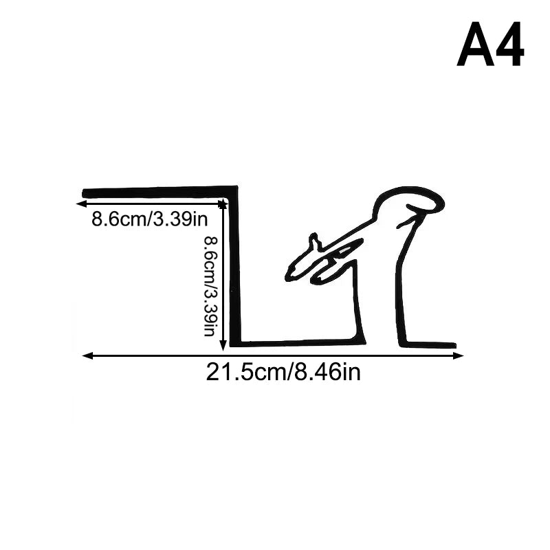 Minimalist La Linea Switch Sticker | Cartoon Power Switch Decal for Home Decor close-up view