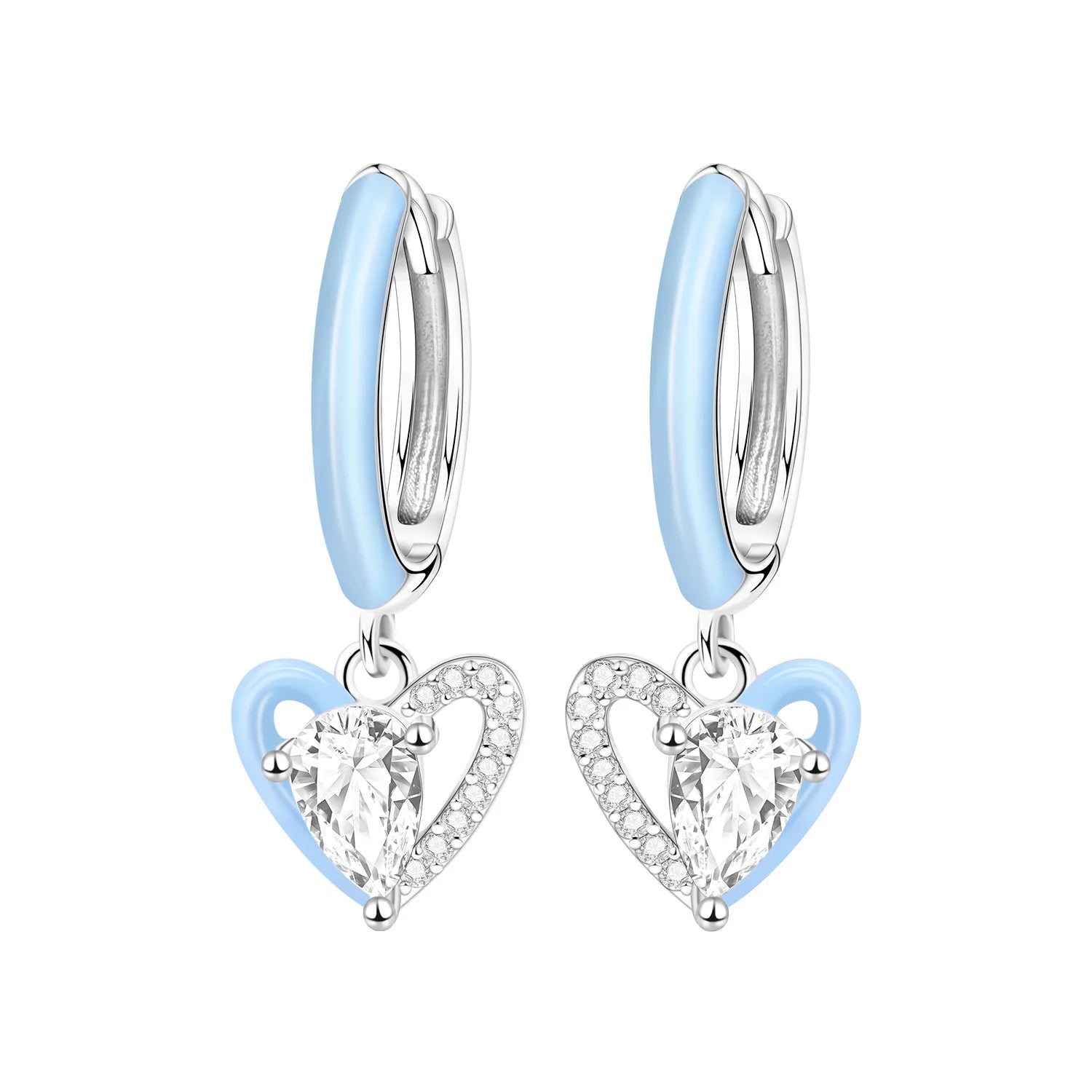 PANPOKI 925 Sterling Silver Cupid Arrow Love Earring Original Jewelry Drop Earrings additional angle