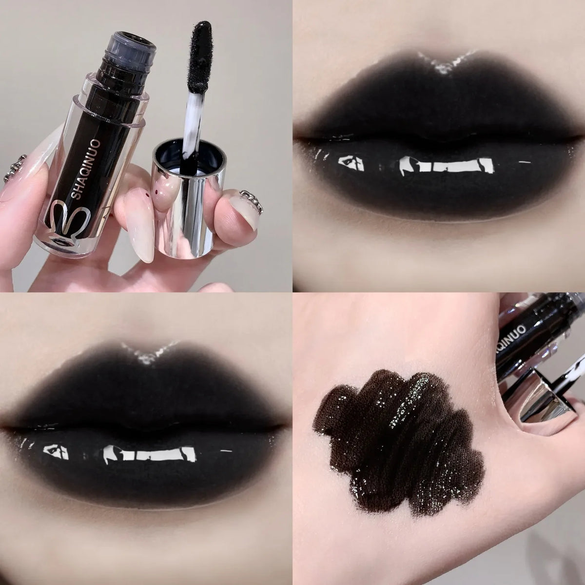 SHAQINUO Water Light Mirror Lip Gloss | Long-Lasting Moisturizing Lip Oil with Pear additional angle