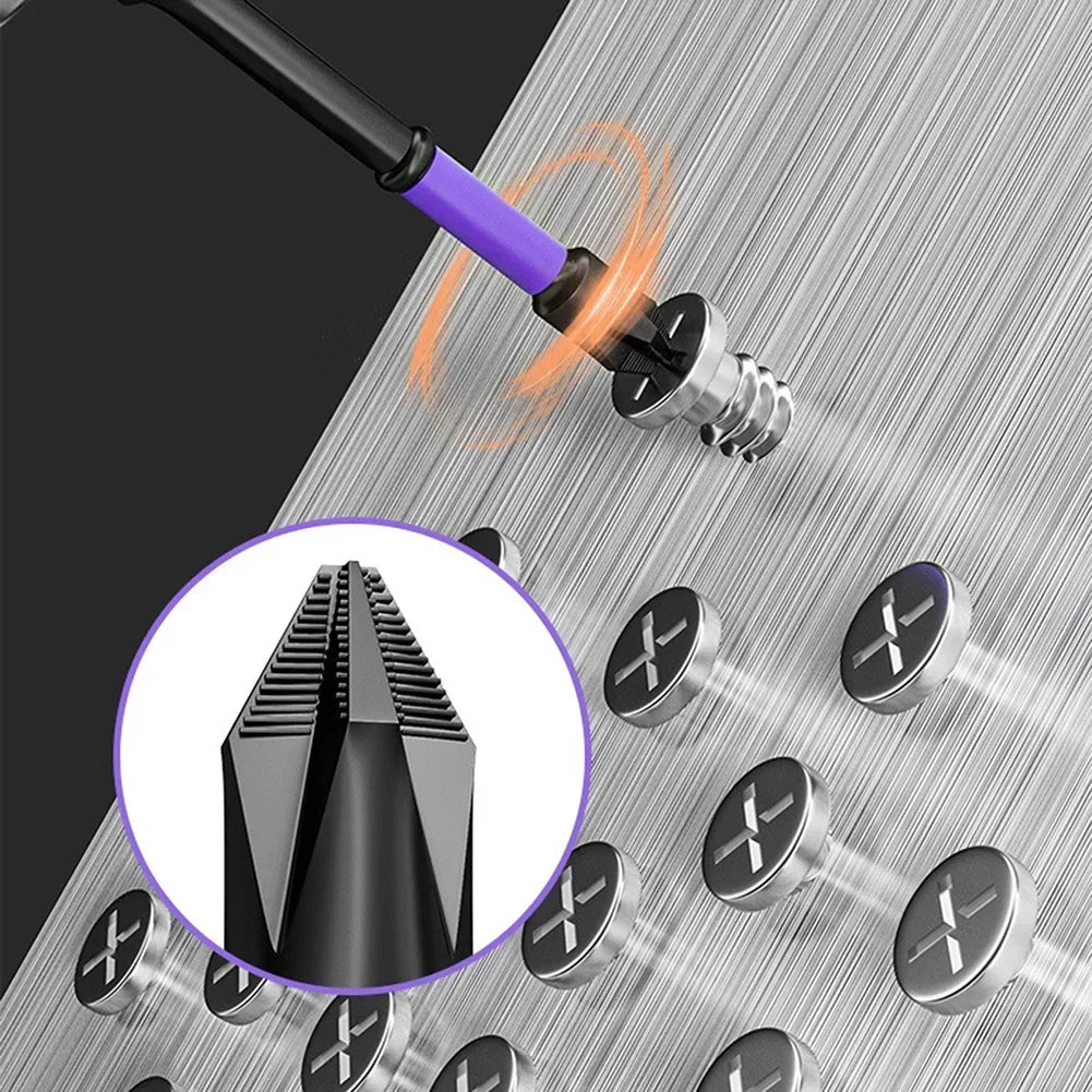 2Pcs Magnetic Batch Heads PH2 Cross Bits | Non-Slip for Screwdrivers and Hand Drill additional angle