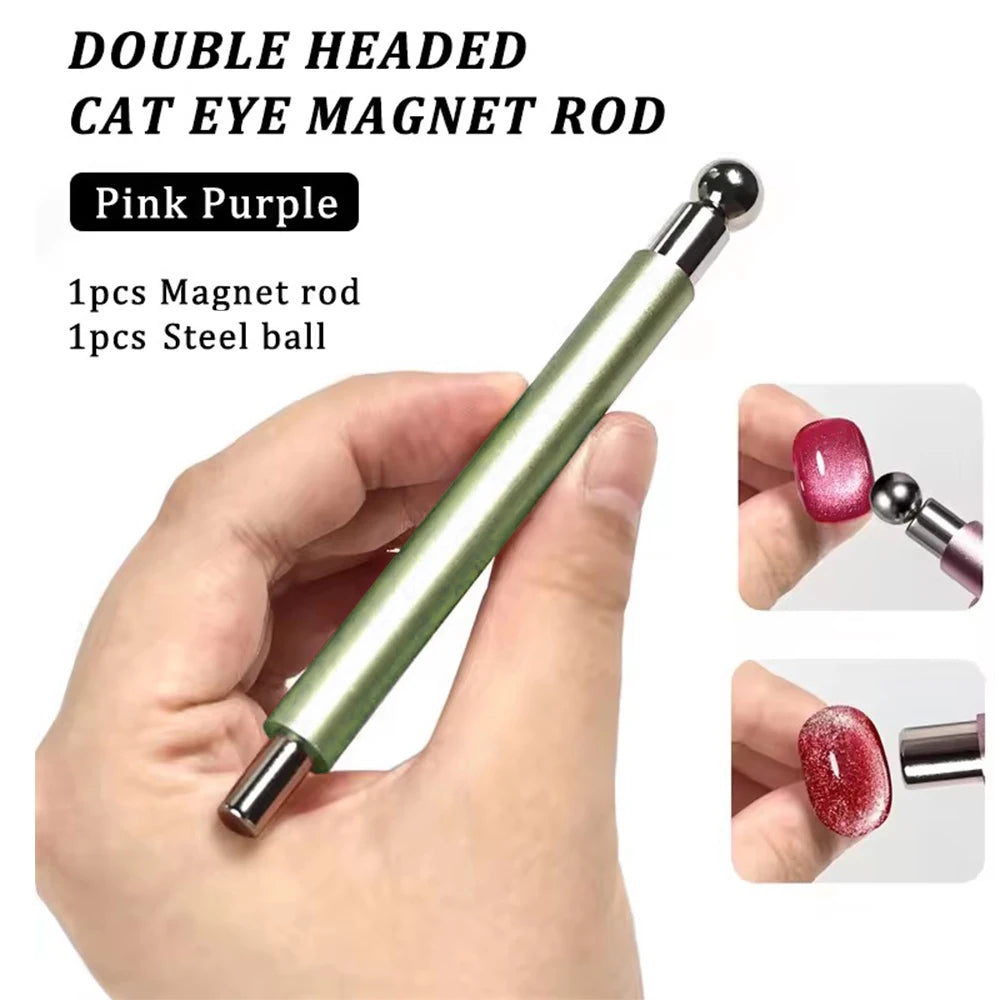 LINMANDA 3 In 1 Dual Headed Cat Eye Nail Art Magnetic Stick Multifunctional Nail Art M close-up view