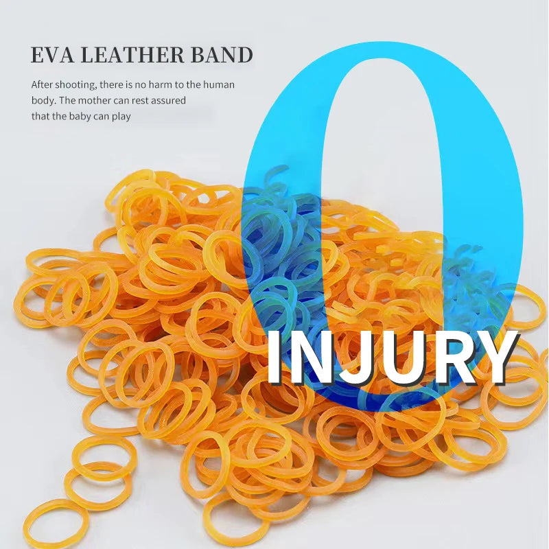 Folding Rubber Band Toy Gun | Elastic Pistol for Kids Outdoor Play close-up view