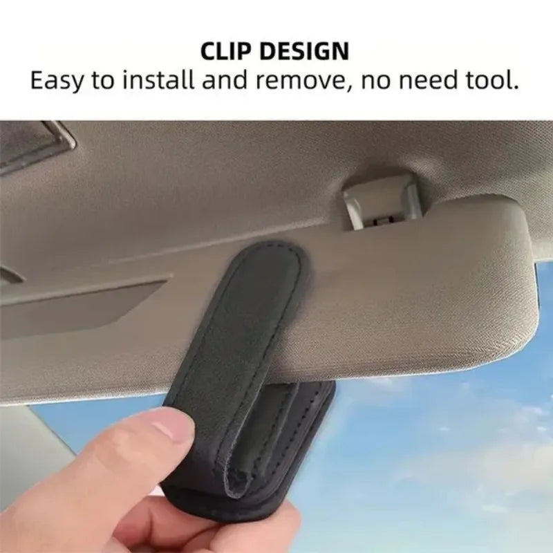 Visor Glasses Case Holder Sunglasses Clip Ticket Card Clip Portable Clip lifestyle view