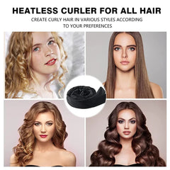 Heatless Curling Rod Headband | No Heat Hair Curler for Soft Sleeping Curls close-up view