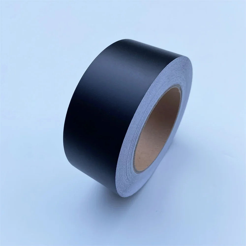 Carbon Fiber Vinyl Car Sticker Waterproof Glossy Black Matte Black Wrap Roll close-up view
