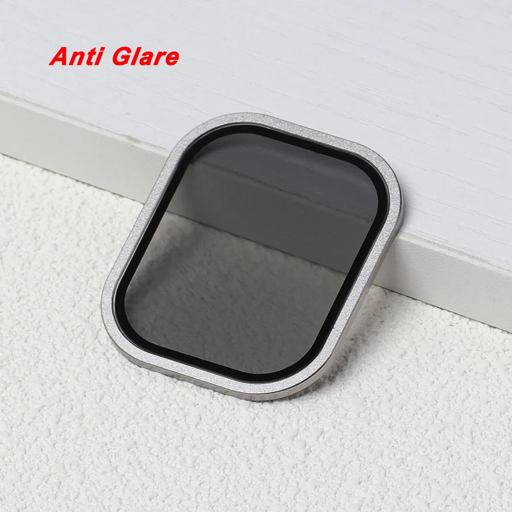 Tempered Glass For Apple Watch band ultra 49mm Screen Protector Anti-Scratch Glare HD Full Film Metal Bumper iWatch Ultra 49mm