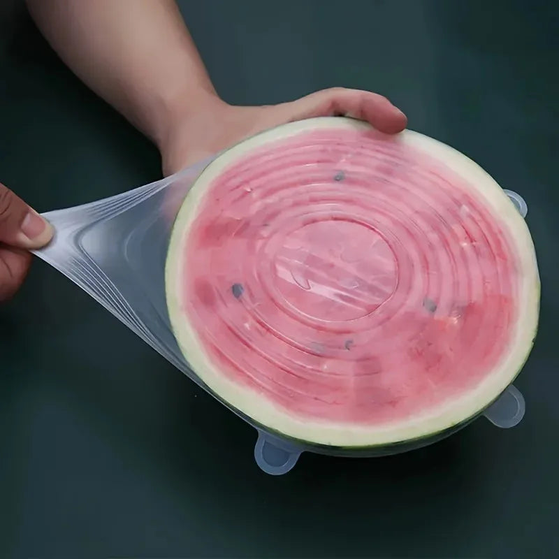 6pcs/set Silicone Stretch Lids, Reusable Durable Food Storage Lids for Bowls, Silicon lifestyle view