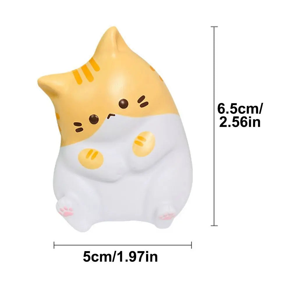 Cat Stress Relief Squishy Toy | Slow Rising Squeeze Toy close-up view