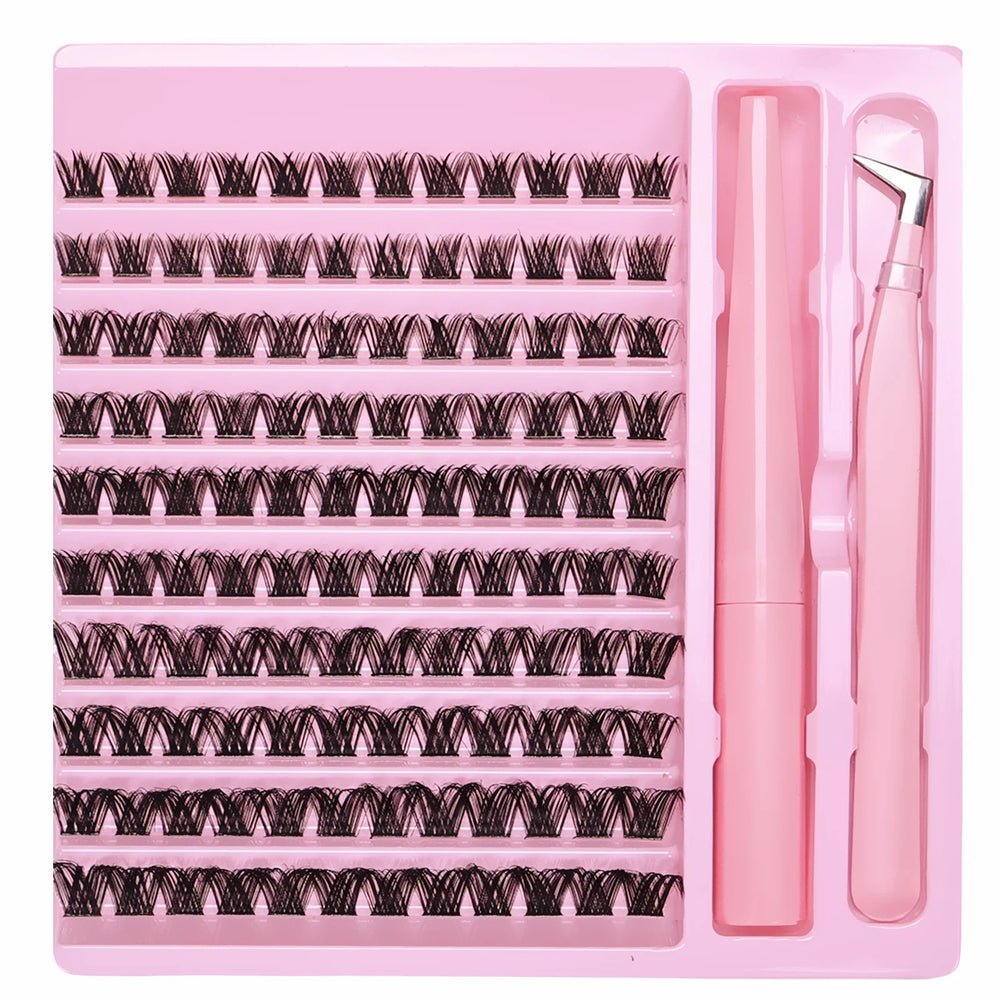 DIY Lash Extension Kit Lash Clusters With Bond Individual Lashes Kit Cluster Lashes additional angle