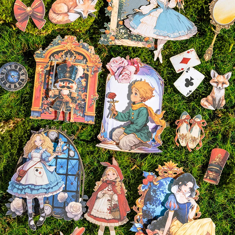 45pcs Fairytale Adventure Story Theme Hard Card Sticker Set for DIY Scrapbook | Mr Pa alternate view