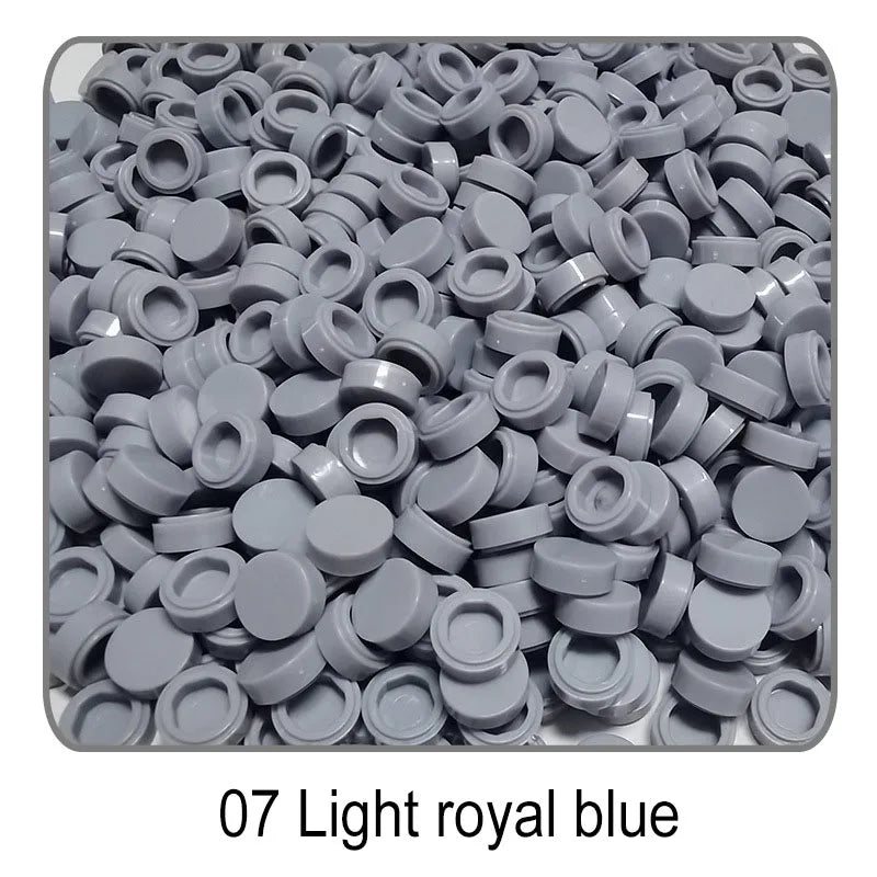 1000Pcs Tile 1x1 Round Building Blocks | 52 Color DIY Educational Creative Toy Set close-up view