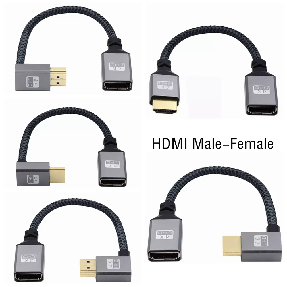 4K 60Hz HDMI-Compatible Extension Cable | Male to Female Adapter for Micro/Mini HDMI alternate view
