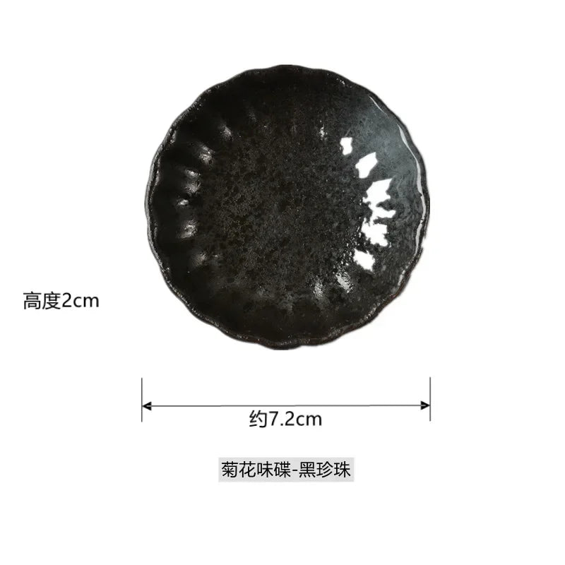 Japanese Sauce Dish | Ceramic Seasoning Dish for Barbecue and Snacks additional angle