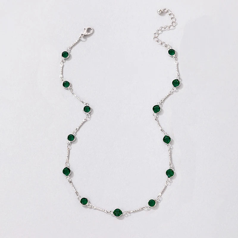 Fashion Simple Candy Color Tassel Necklace for Women Aesthetic All-match Pendant Je additional angle