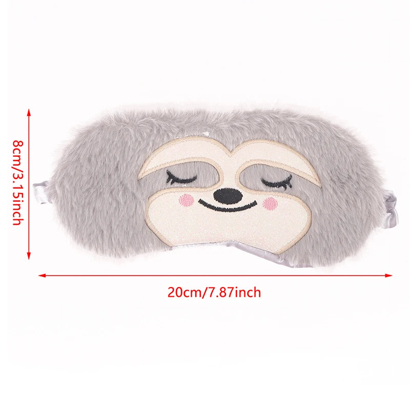 Cartoon Monkey Sleep Mask | Cute Plush Eye Mask for Kids and Adults additional angle