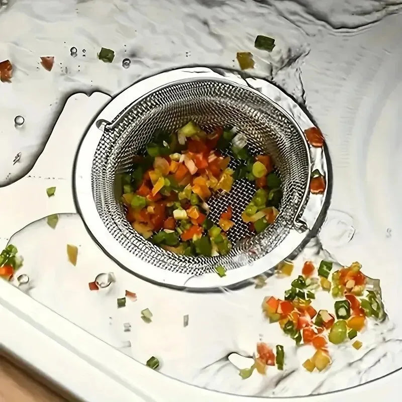 1pc Kitchen Sink Strainer W/Handle, RV Kitchen Sink, Sink Waste Strainer, Stainless Stee detail view