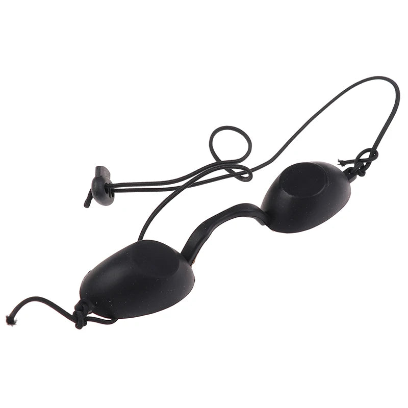 Adjustable Laser Safety Eyepatch Goggles | Full Shading Protective Eyewear for Tattoo close-up view