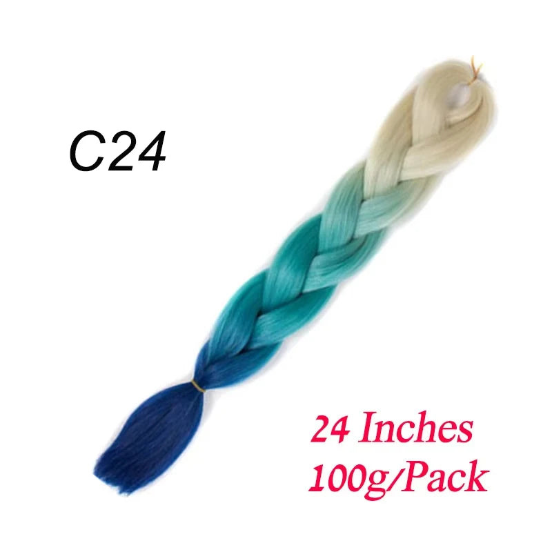 Lihui Pre Stretched Jumbo Braid Hair Extensions 24 inch | Kanekalon Synthetic Hair fo alternate view