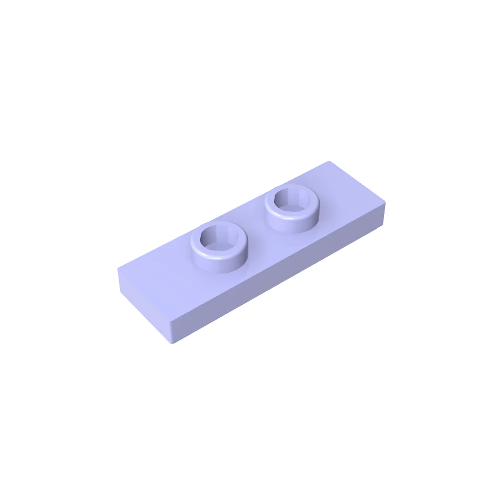 Gobricks GDS-1504 Plate, Modified 1 x 3 with 2 Studs (Double Jumper) | Compatible Bui alternate view