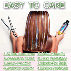 4 Pcs Hair Tinsel Clip Hair Tinsel Kit Glitter Fairy Tinsel Hair Extensions Colorful Heat Resistant Party Festival Accessories