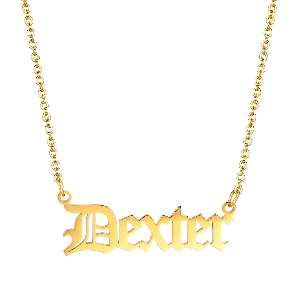Personalized Name Necklace for Little Girl Boy | Stainless Steel Initial Customized G lifestyle view