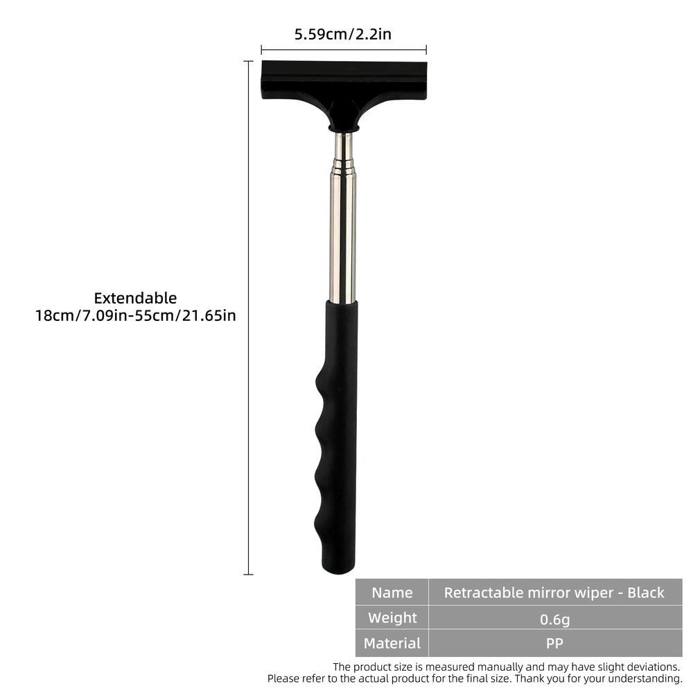 Car rearview mirror wiper, telescopic handle car rearview mirror wiper, car glass clea close-up view