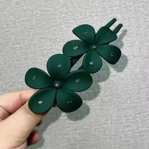 Flower Hair Clip Headdress Women Hair Clips Back Head Spoon Coiled Hair Hairpin Large Duckbill Clip Ponytail Clip
