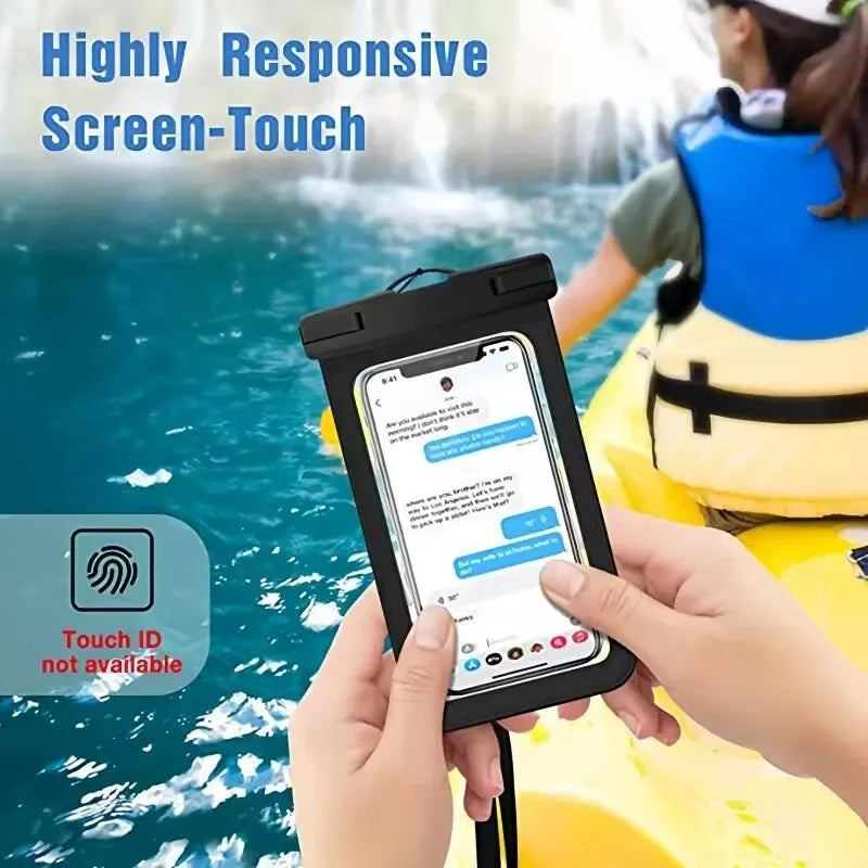 Unuversal Waterproof Phone Case IPX8 Water Proof Bag Underwater Phone Protector Pouch lifestyle view