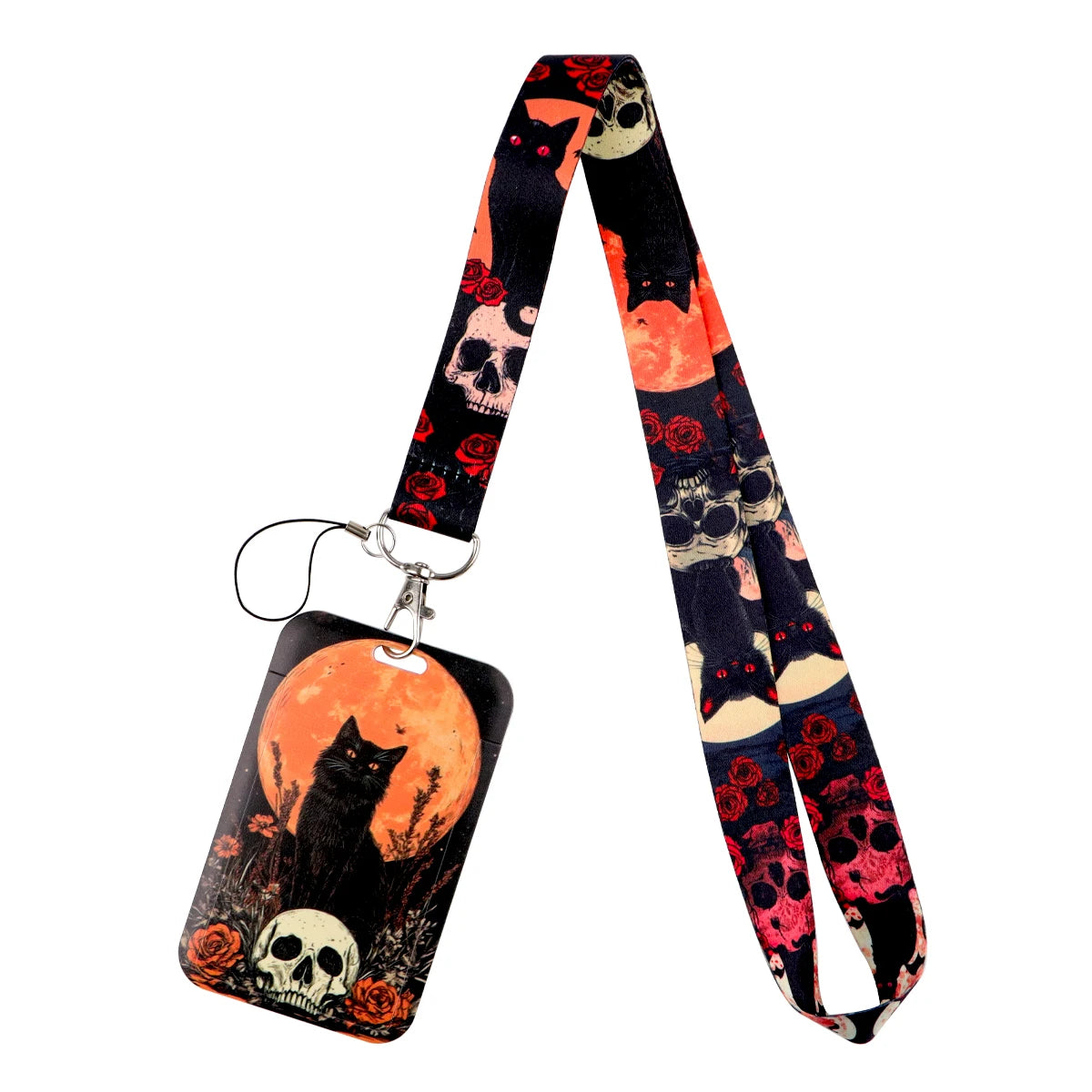 Human Skeleton Lanyard Card Holder Neck Strap for key ID Card Phone Straps Badge Hold lifestyle view
