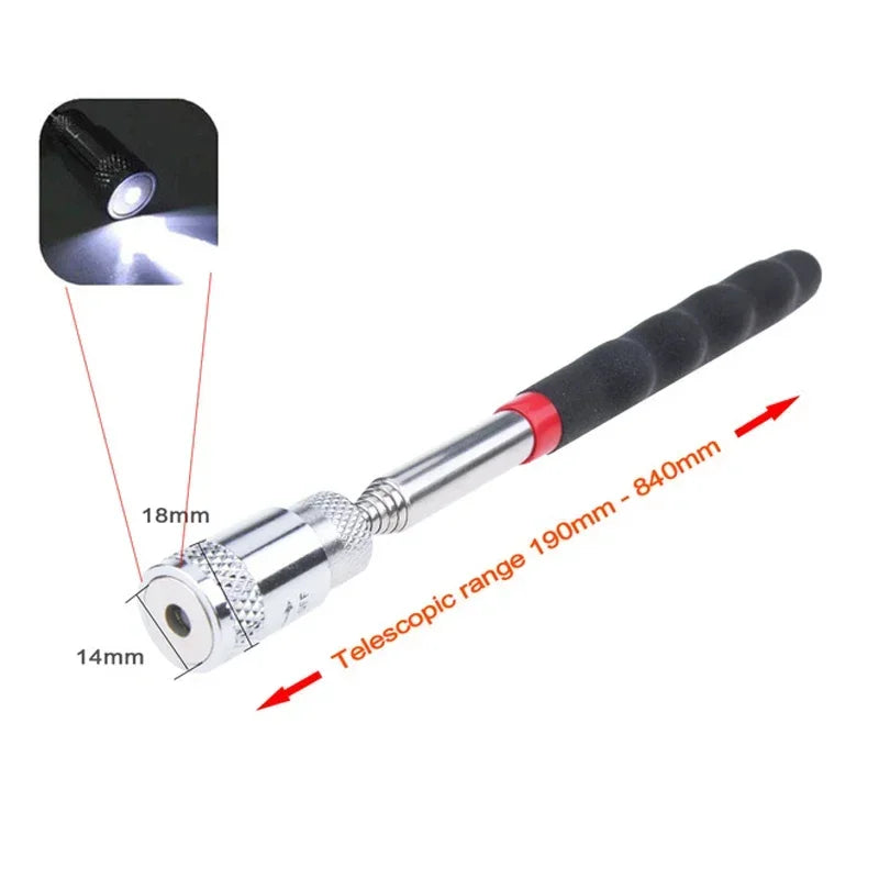 Telescopic Magnetic Pickup Tool | Extendable Magnet Rod for Dropped Screws and Bolts close-up view