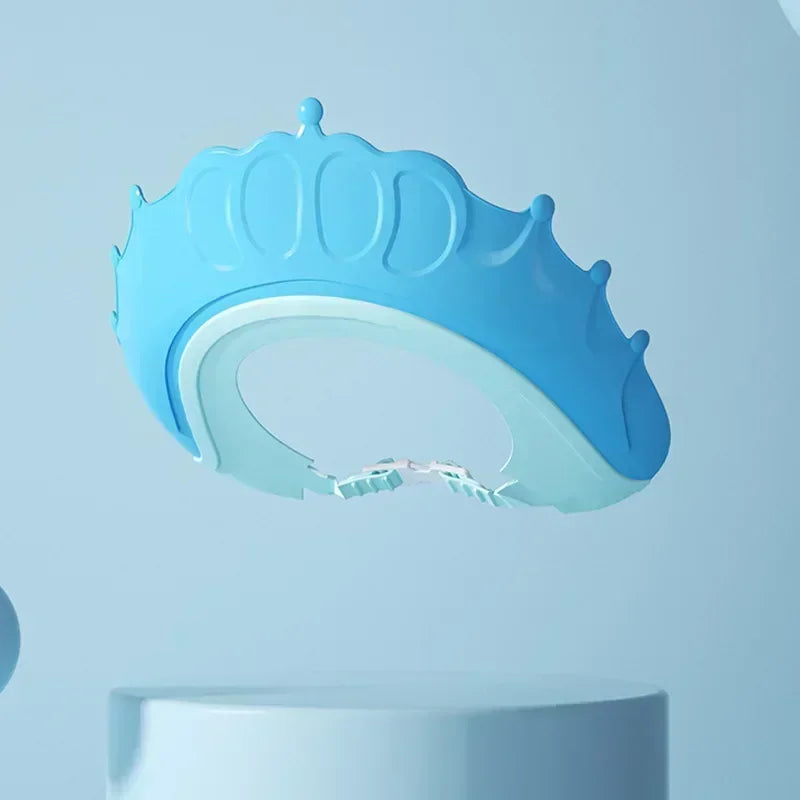 Baby Shower Cap with Adjustable Eye Protection | Waterproof Bath Shampoo Visor for additional angle
