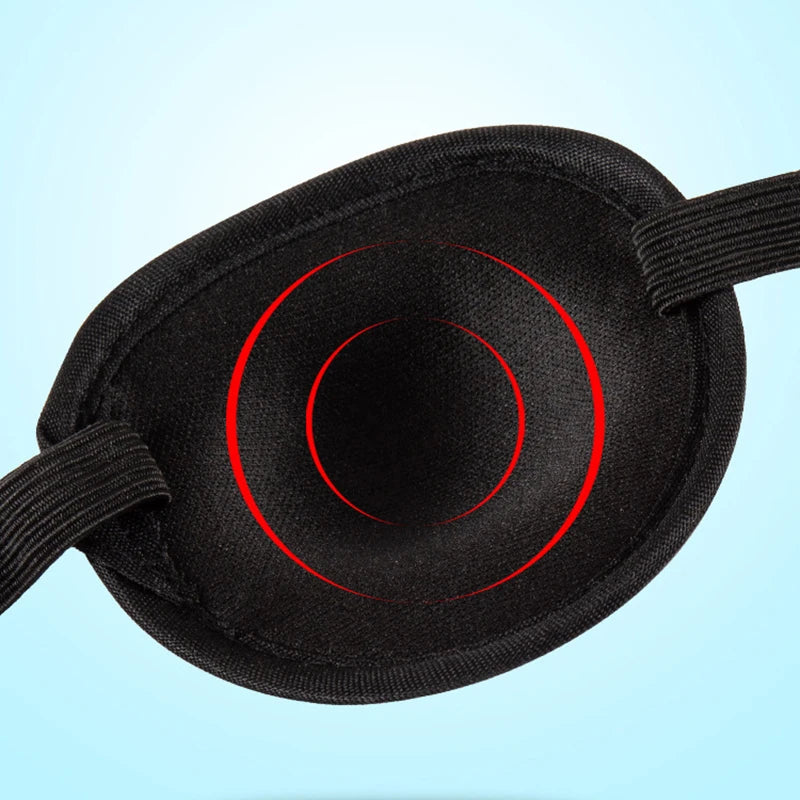 Single Eye Patch for Pirate Cosplay & Sleep Aid | Black Unisex Eyepatch detail view