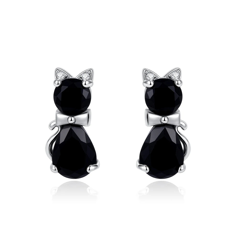Hot Selling 925 Silver Heart-Shaped Butterfly Cherry Zircon Earrings,Suitable for Europe detail view