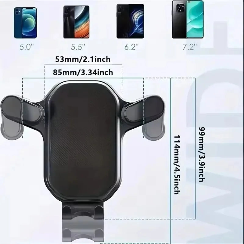 Gravity Car Phone Holder with 360° Rotation for Spiral Air Outlet additional angle
