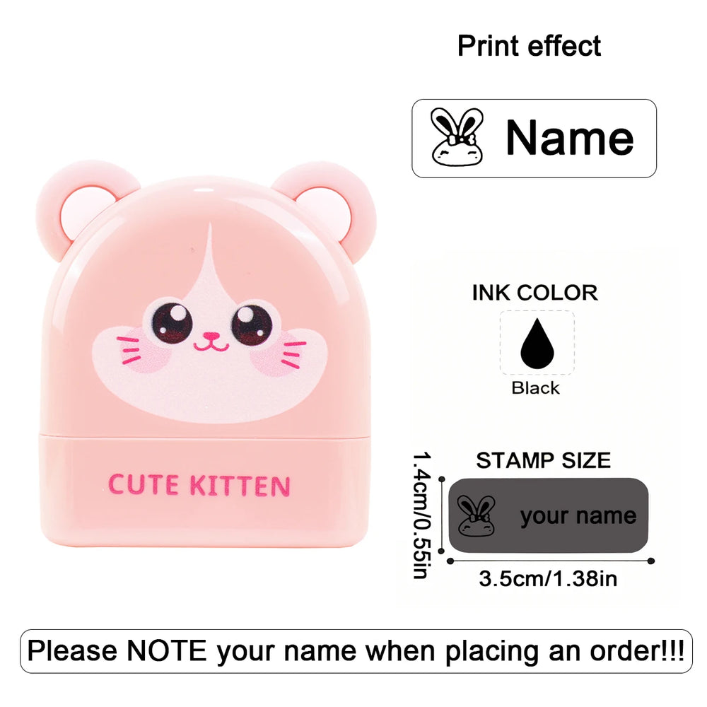Personalized Animal Name Stamp | Custom Waterproof Clothing Label for Kids alternate view