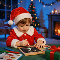 9Pcs/set Magic Rainbow Color Scratch Art Painting Paper Card Kit Cartoon Animal Drawing detail view