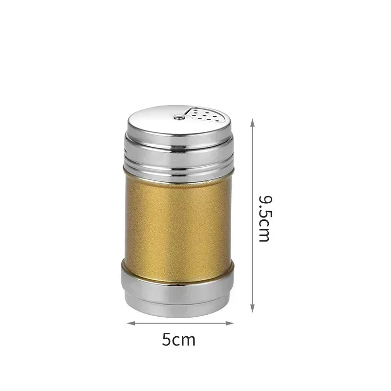 Stainless Steel Spice Jar | Rotating Cover Salt and Pepper Shaker for Barbecue and Ki alternate view