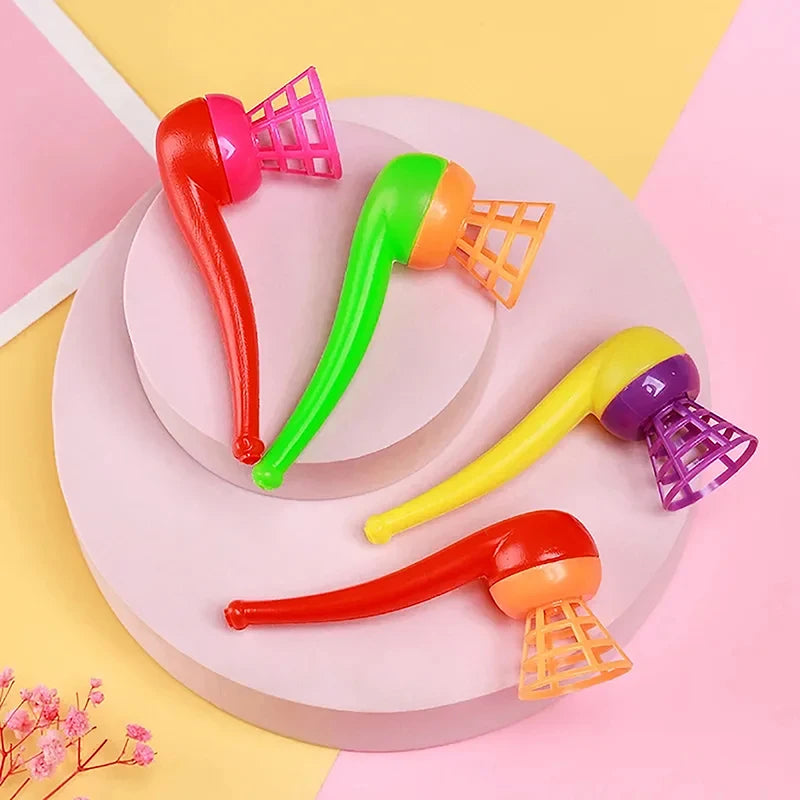 10pcs Suspended Blow Pipe Blow Ball Rod Game Children Balance Training Floating Blowin close-up view