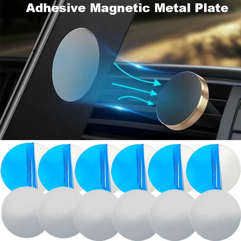 1/20Pc Car Phone Holder Metal Plate Magnetic Sticker Holder for Mobile Tablet Magnet Disk Desk Car S
