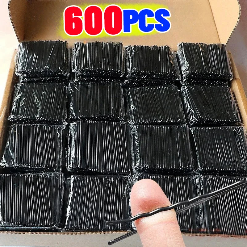 60/600pcs Black Hairpins for Women Hair Clip Lady Bobby Pins Invisible Wave Curly Bride detail view