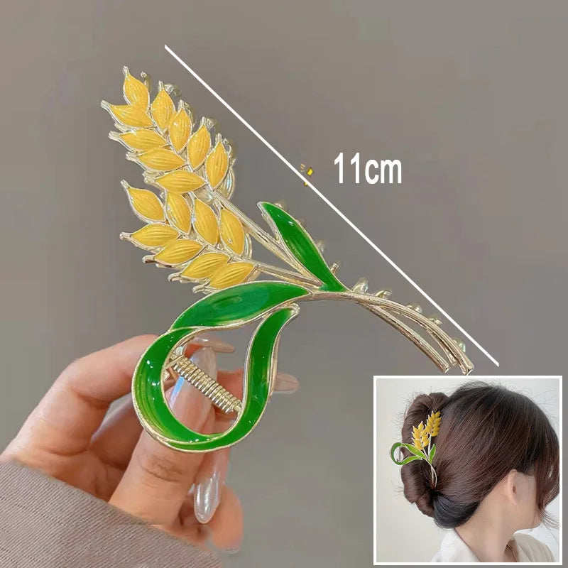 New Sweet Flower Durian Hair Claw Clip Ponytail Grab Hair Clips Shark Clip Woman Hair alternate view