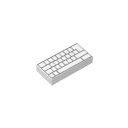 Gobricks GDS-566 Tile 1 x 2 with Groove | Compatible Building Block additional angle