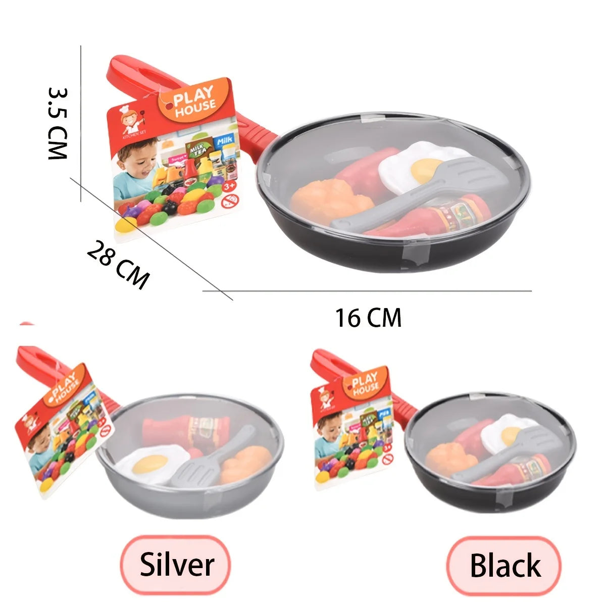 8PCS Children Kitchen Food Toys Simulation Cookware Game Set Pretend Play Pot Steak Ve close-up view