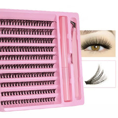 DIY Lash Extension Kit 200pcs Self Grafting D Curling False Eyelash Clusters With Bon alternate view