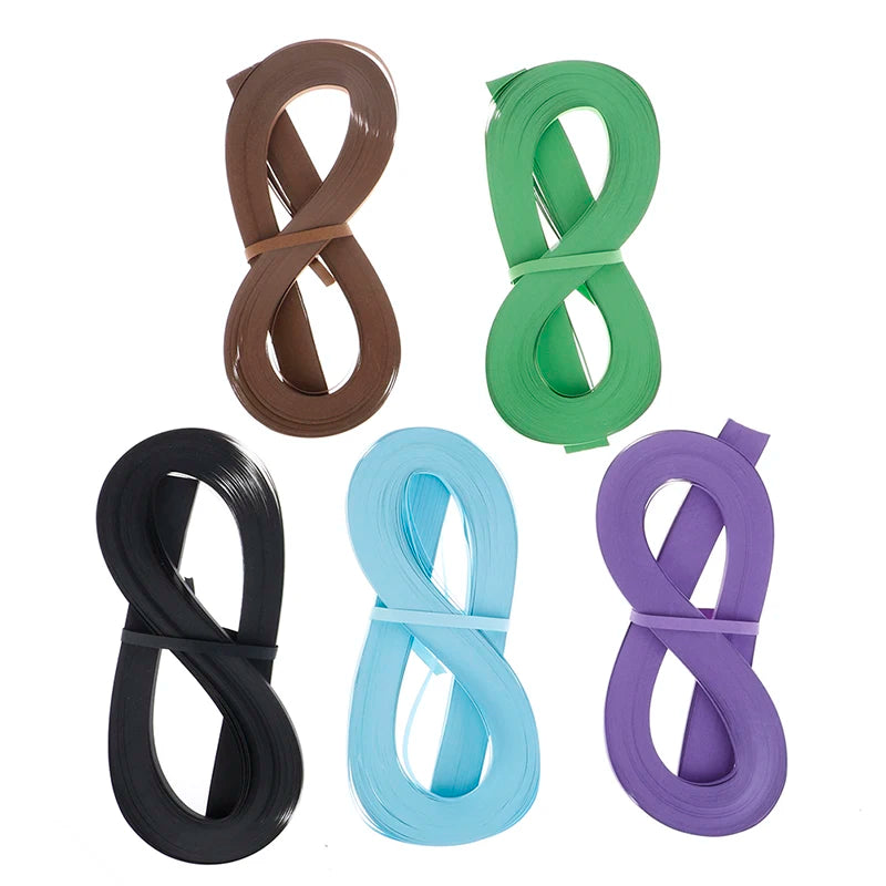 120pcs/pack Rainbow Paper Quilling Strips Set 5mm 53cm Flower Gift Paper For Craft DI lifestyle view