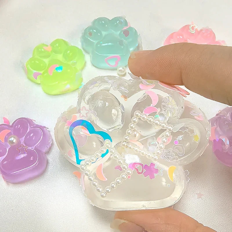 Luminous Cat Paw Squishy Toy | Stress Relief Glow-in-the-Dark Decompression Fidget additional angle